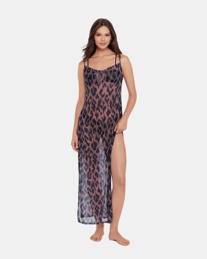 STATIC LEOPARD BIKINI COVER-UP NATURAL