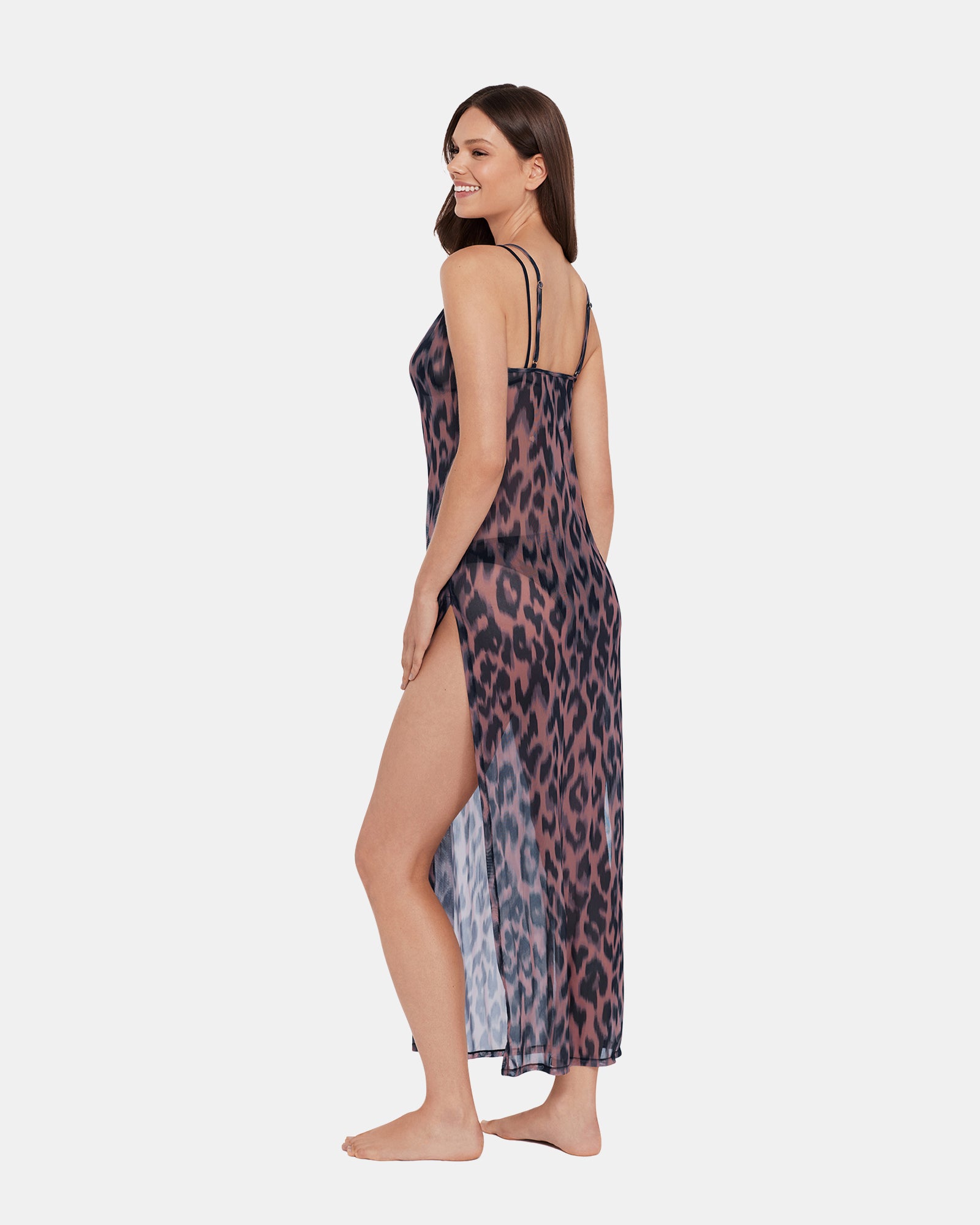 STATIC LEOPARD BIKINI COVER-UP NATURAL - Image 2