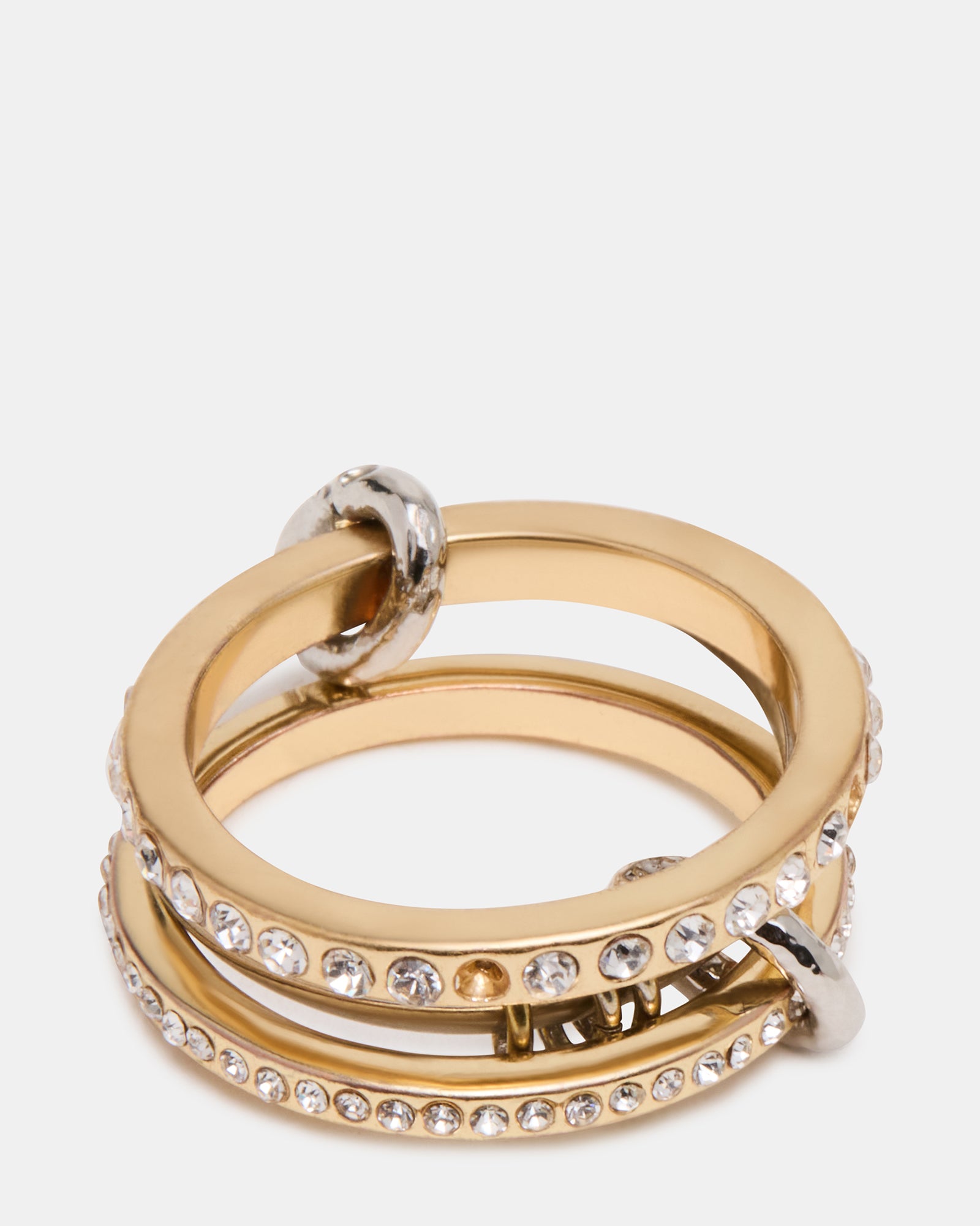 STACKED RHINESTONE RING GOLD MULTI - Image 2