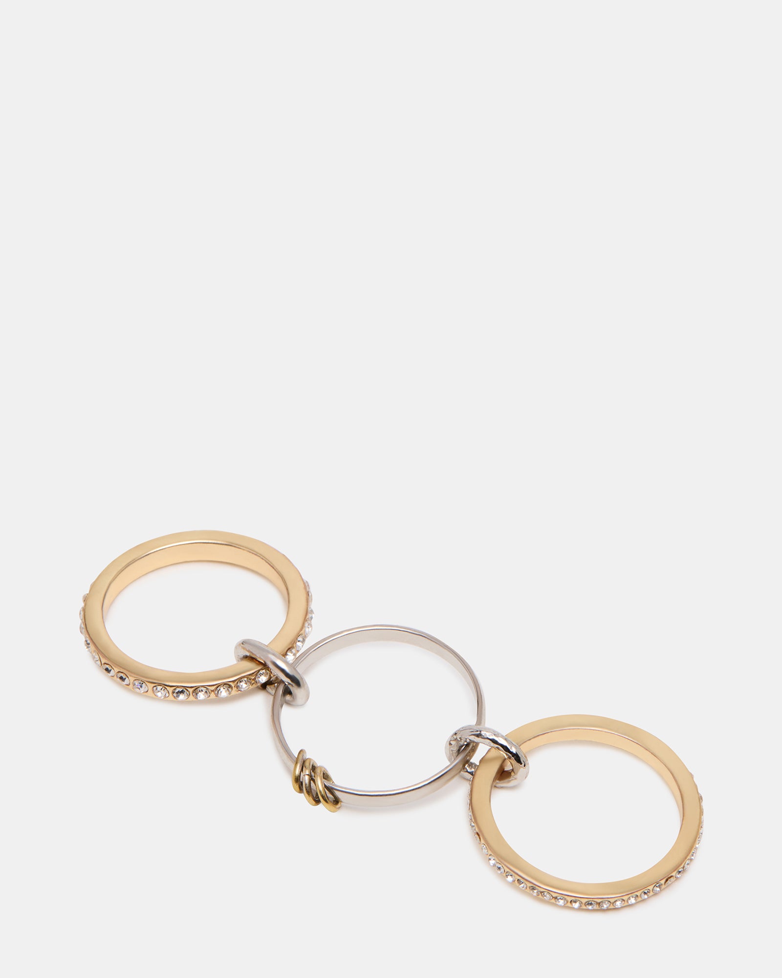 STACKED RHINESTONE RING GOLD MULTI - Image 3