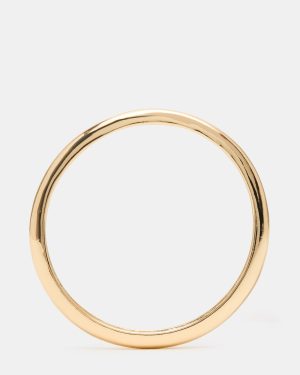 SKINNY BANGLE BAND BRACELET GOLD