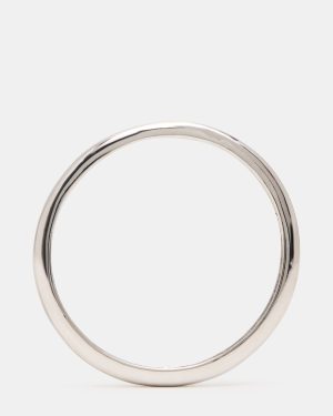 SKINNY BANGLE BAND BRACELET SILVER