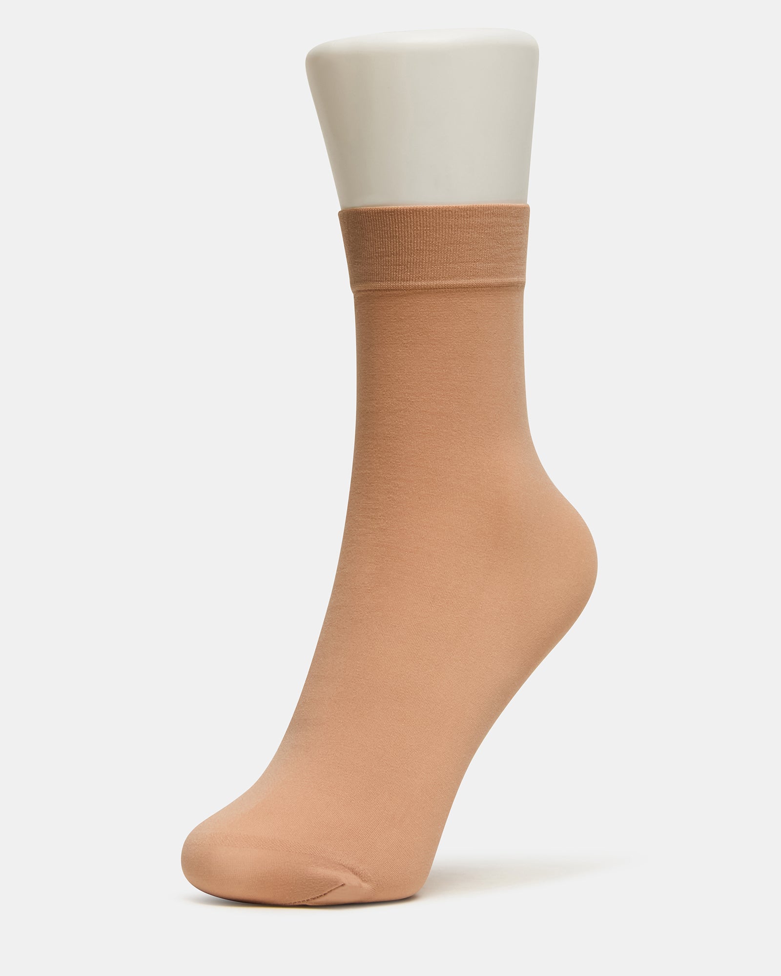 2 FLOWER PACK SHEER ANKLET SOCKS VANILLA - Image 3