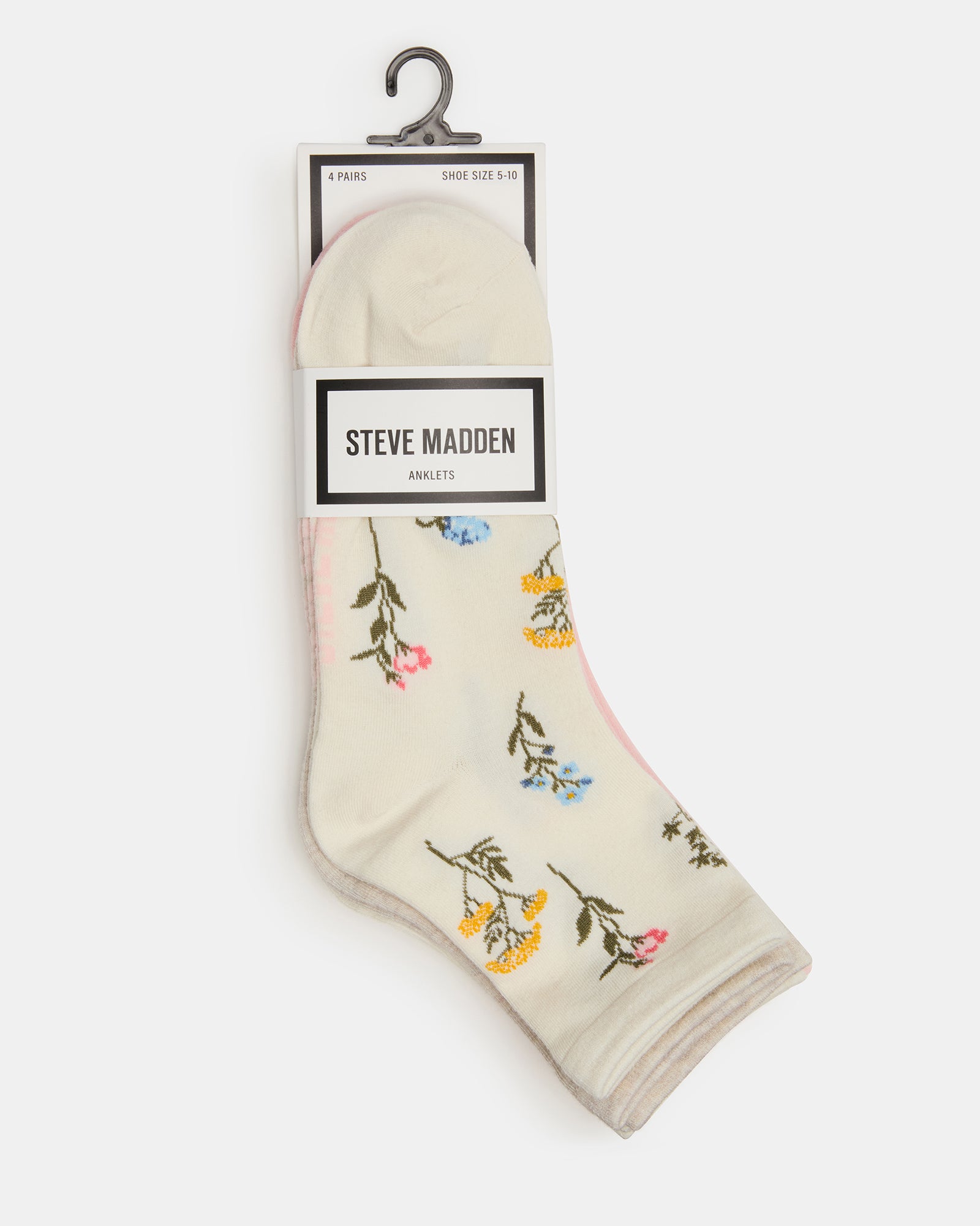 4 BLOOM PACK FLOWER SOCKS IVORY MULTI - Image 3