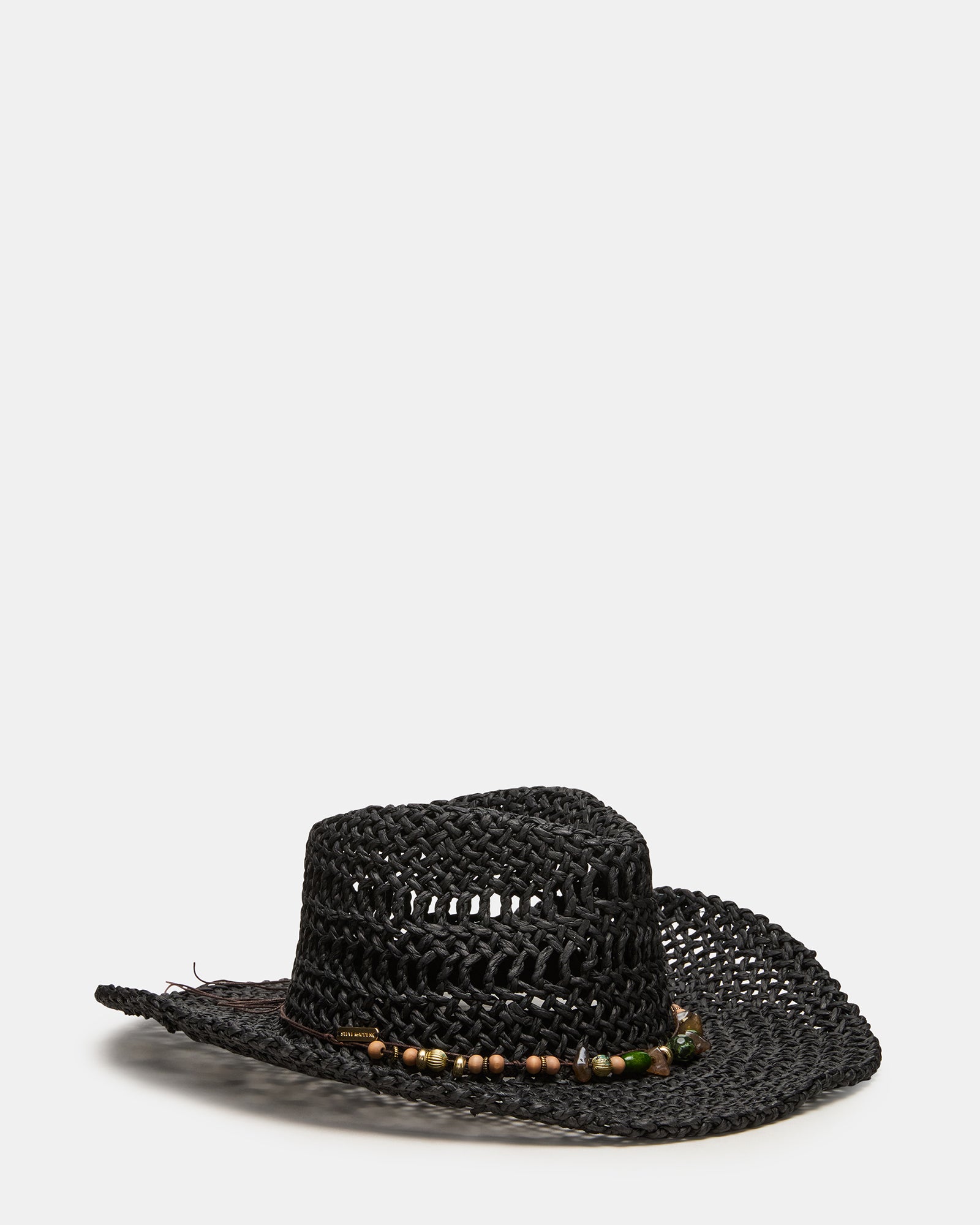 LEI BEADED TRIM WESTERN HAT BLACK - Image 2