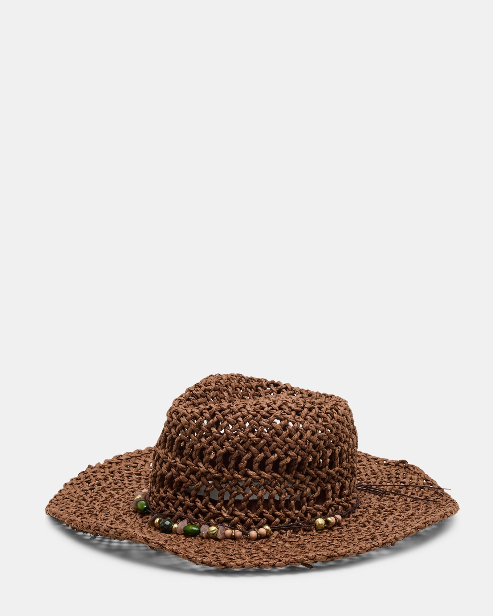 LEI BEADED TRIM WESTERN HAT CHOCOLATE - Image 2