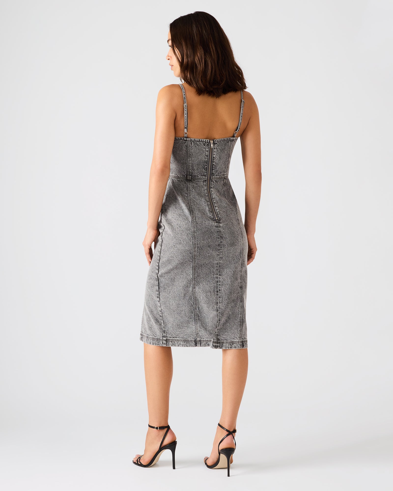 EMBELLISHED GISELLE DENIM DRESS FOG - Image 3