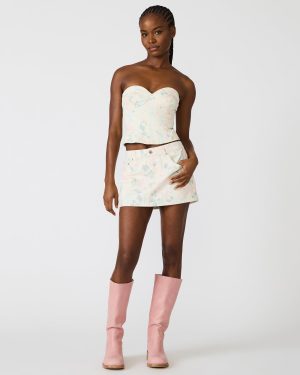 ROSELIA CORSET TOP PEACH BEIGE