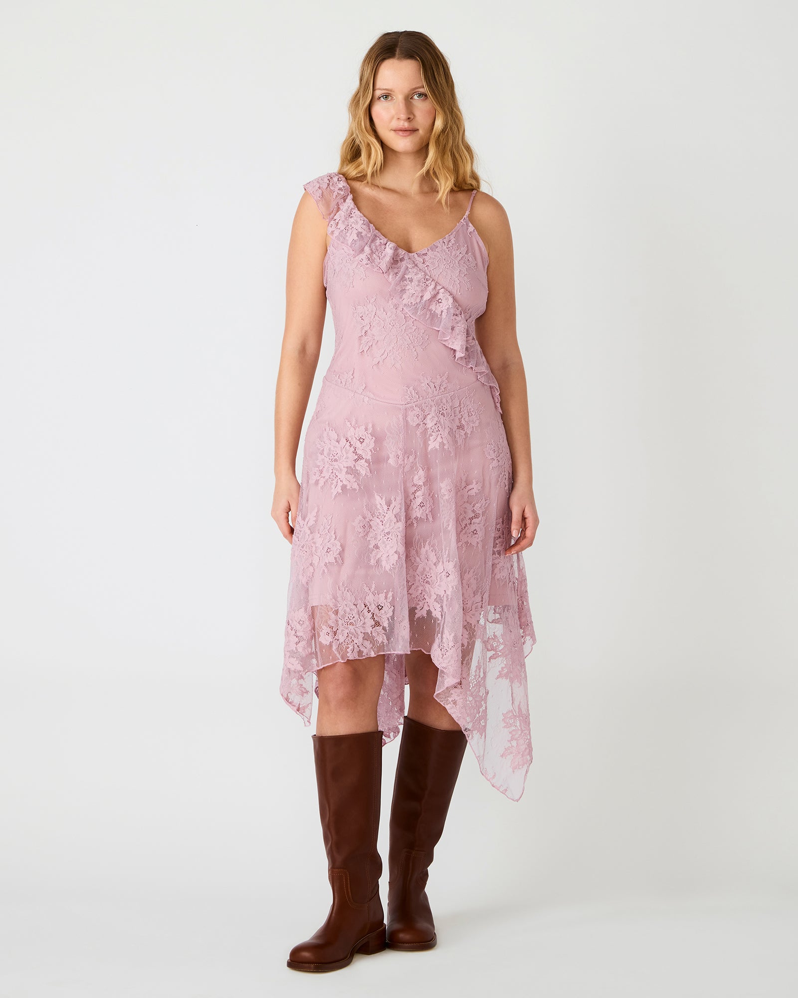 DARIELLA DRESS MAUVE SHADOWS - Image 6
