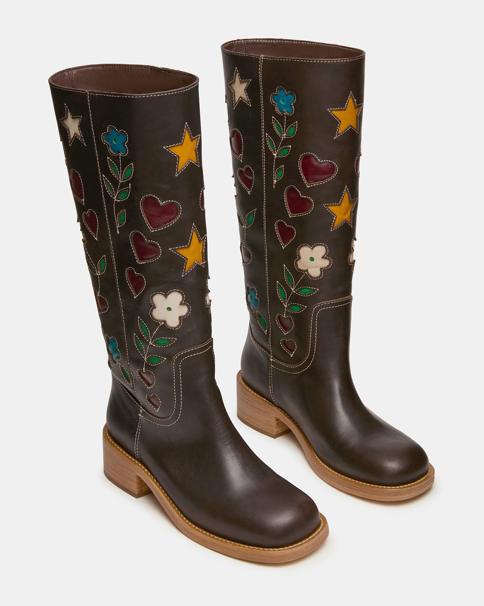 RIGGS FLORAL BROWN LEATHER - Image 3