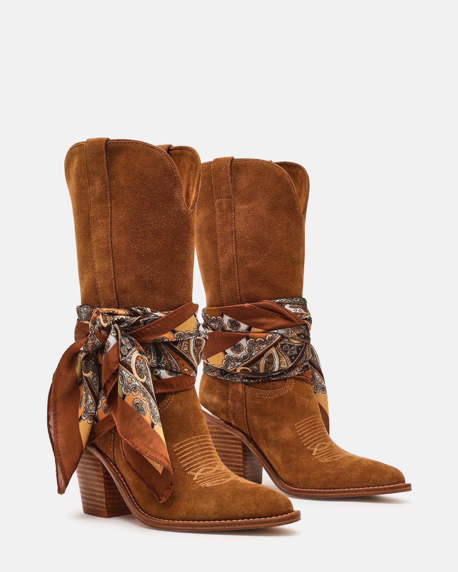 SALLY SCARF CHESTNUT SUEDE - Image 2