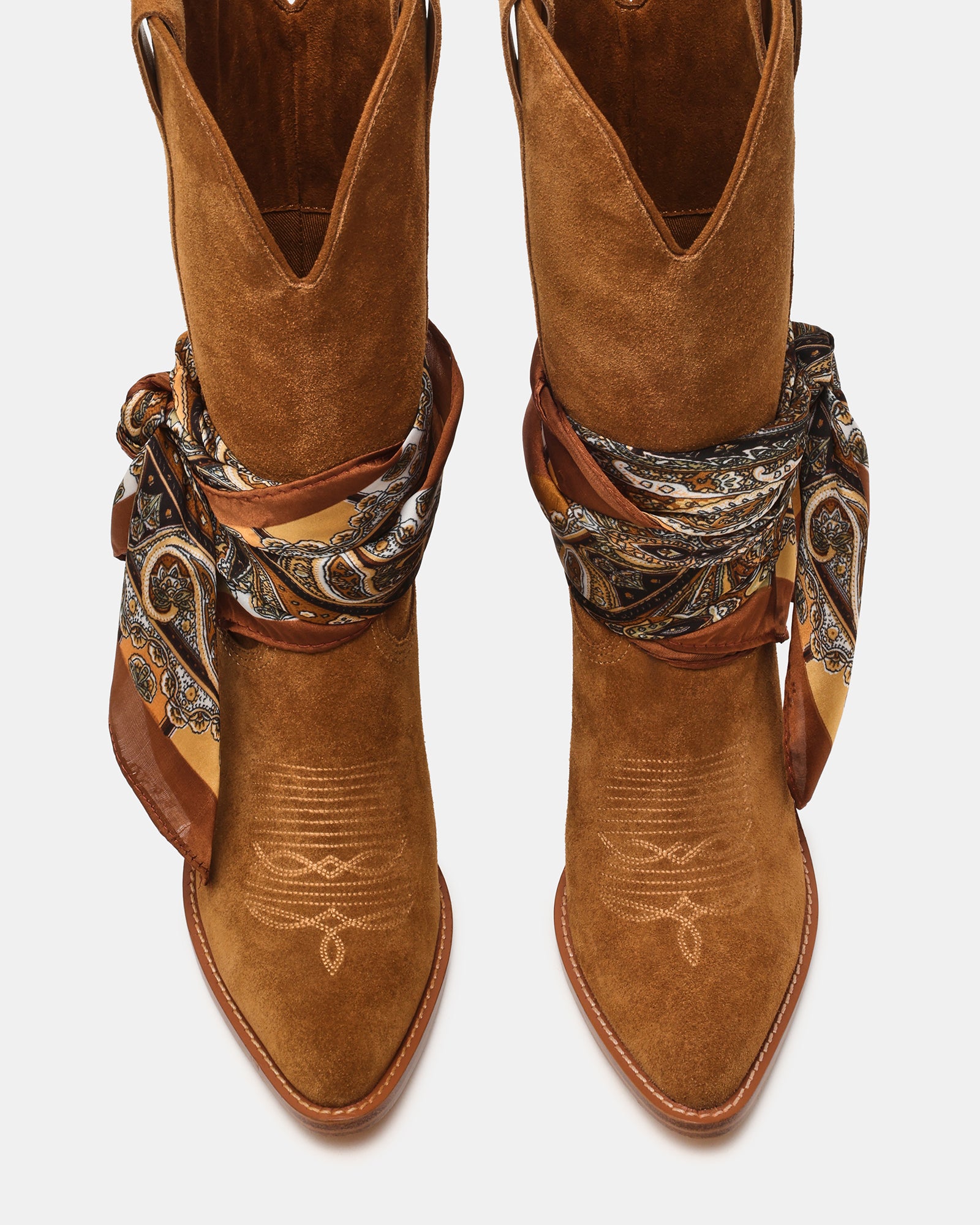 SALLY SCARF CHESTNUT SUEDE - Image 4