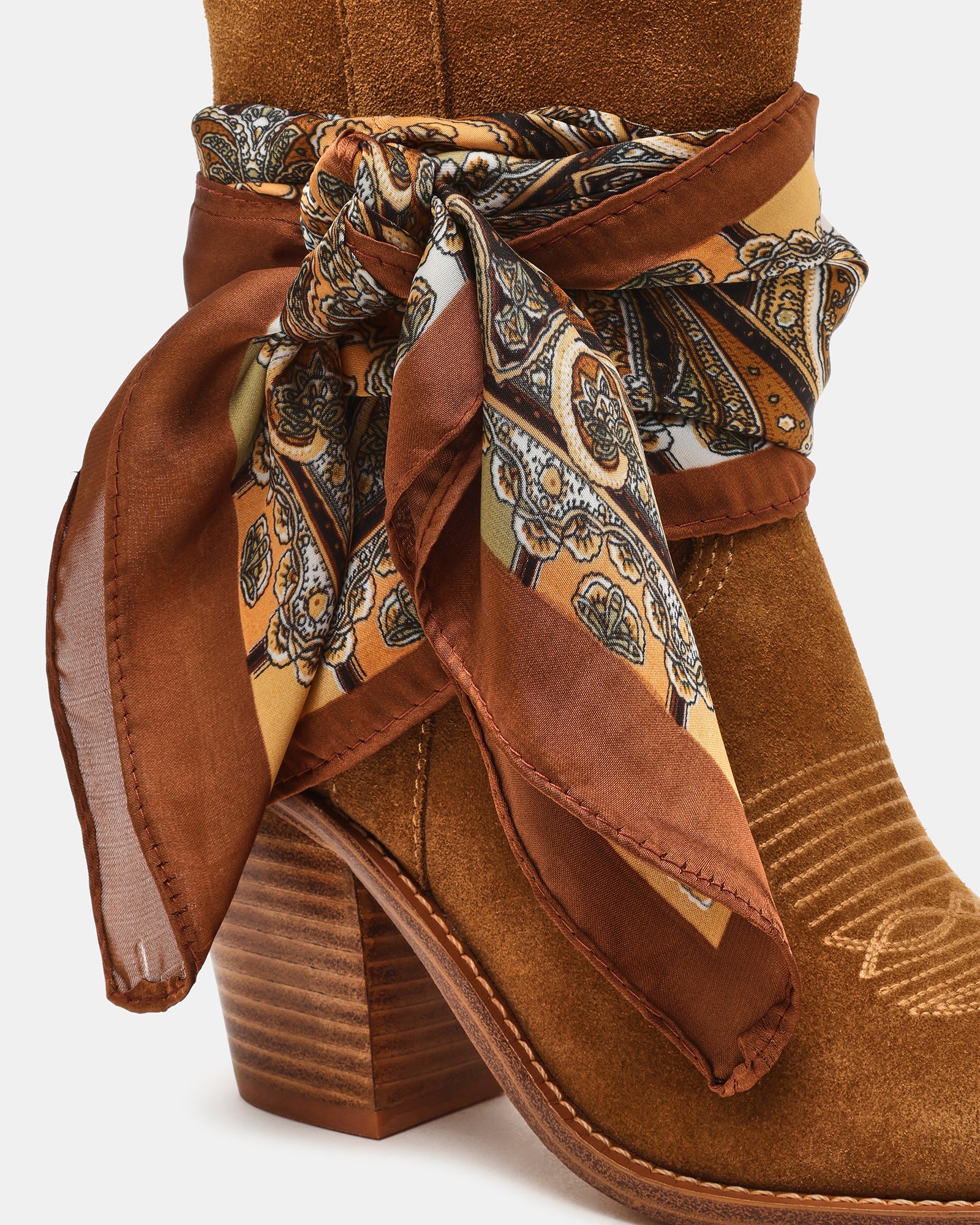 SALLY SCARF CHESTNUT SUEDE - Image 3